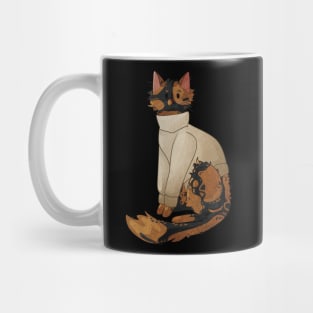 Tortie Cat in Knitted Sweater Mug